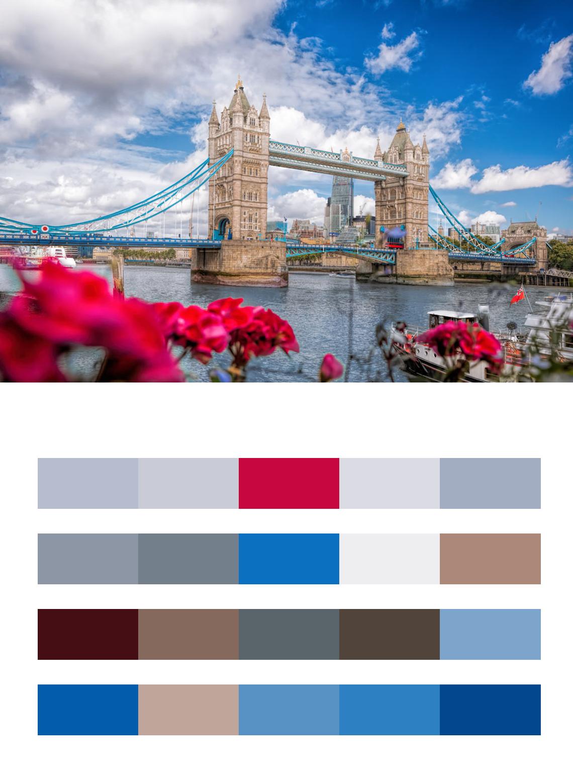 Лондон бескрайний цвета